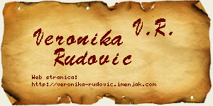 Veronika Rudović vizit kartica